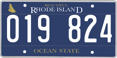 RI license plate 019824