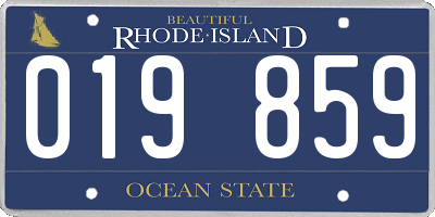 RI license plate 019859