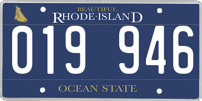 RI license plate 019946