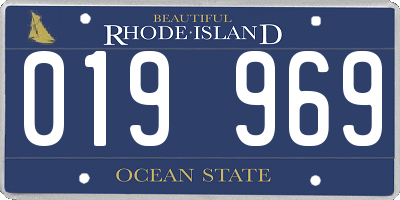RI license plate 019969