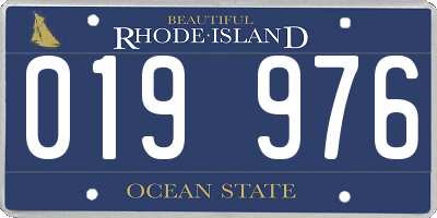 RI license plate 019976