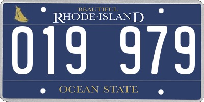 RI license plate 019979