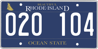 RI license plate 020104