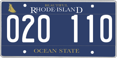 RI license plate 020110