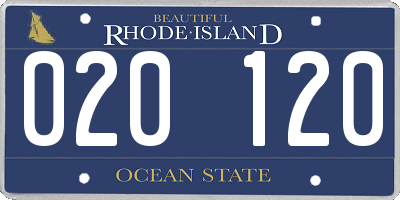 RI license plate 020120