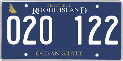 RI license plate 020122