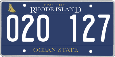 RI license plate 020127