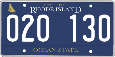 RI license plate 020130