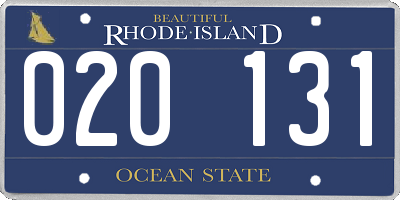 RI license plate 020131