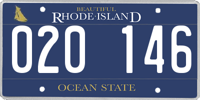 RI license plate 020146