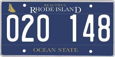 RI license plate 020148