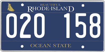 RI license plate 020158