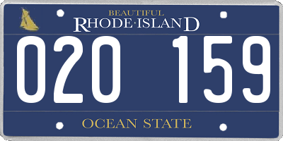 RI license plate 020159