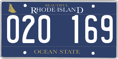 RI license plate 020169