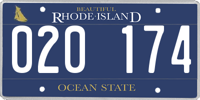 RI license plate 020174