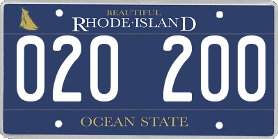 RI license plate 020200