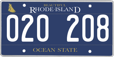 RI license plate 020208