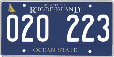 RI license plate 020223