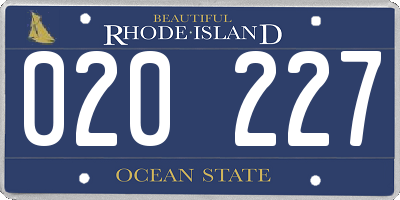 RI license plate 020227