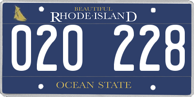 RI license plate 020228