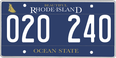 RI license plate 020240