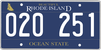 RI license plate 020251