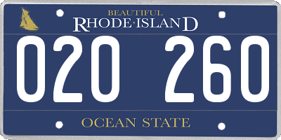 RI license plate 020260