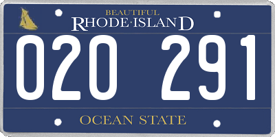 RI license plate 020291