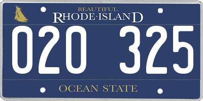 RI license plate 020325