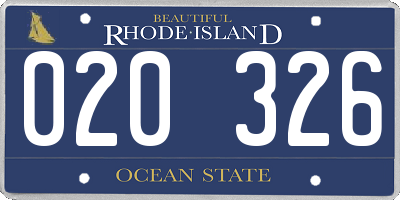 RI license plate 020326