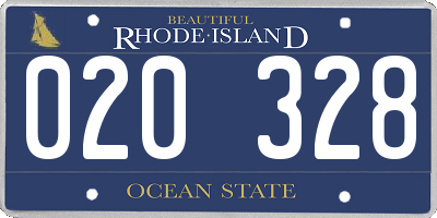 RI license plate 020328