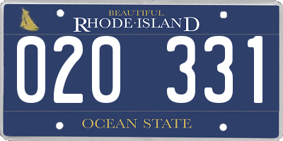 RI license plate 020331