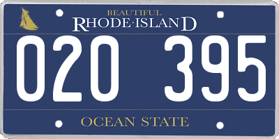 RI license plate 020395