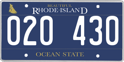 RI license plate 020430