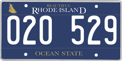 RI license plate 020529
