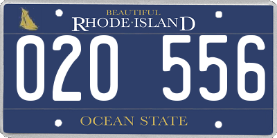 RI license plate 020556