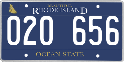 RI license plate 020656