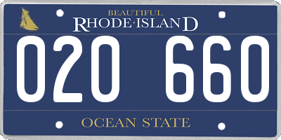 RI license plate 020660