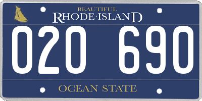 RI license plate 020690