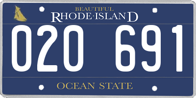 RI license plate 020691