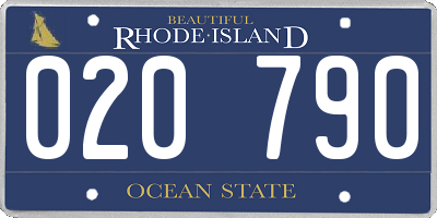 RI license plate 020790