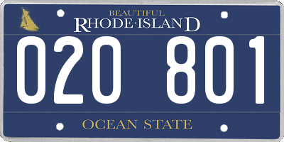 RI license plate 020801