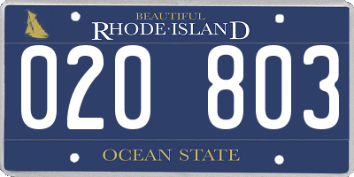 RI license plate 020803