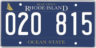 RI license plate 020815