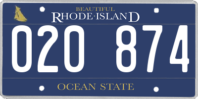 RI license plate 020874
