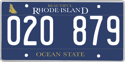 RI license plate 020879