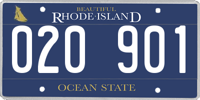RI license plate 020901