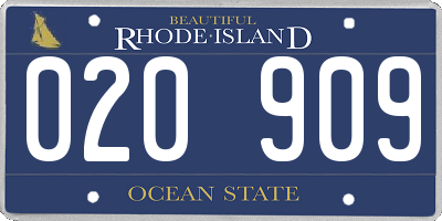 RI license plate 020909