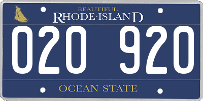 RI license plate 020920