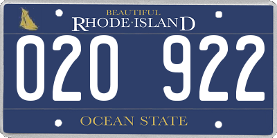 RI license plate 020922